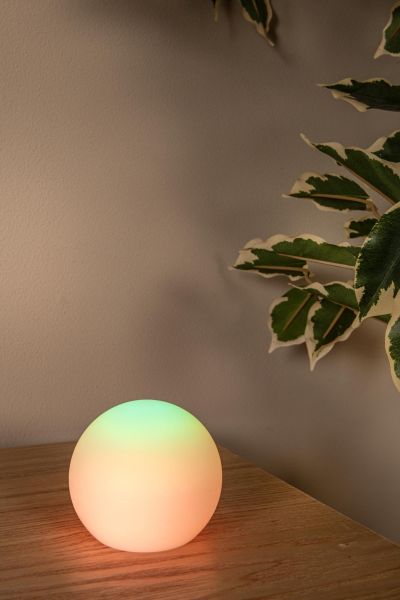 Lucide PINO - Rechargeable Table lamp Indoor/Outdoor - Battery pack - LED Dim. - CCT - 1x1W 2700K/6500K - IP65 - Rgb - White